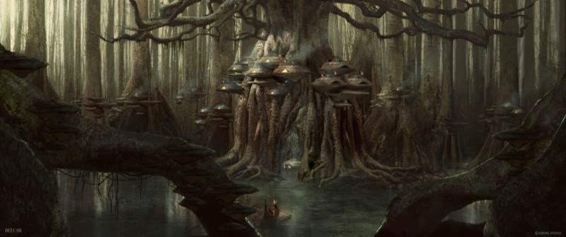 Illustration for article titled Concept art of the Rock Troll realm that was cut from Thor